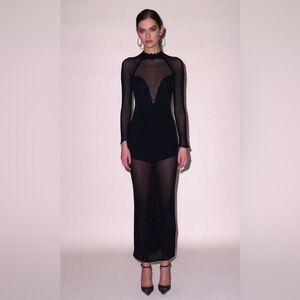 Fleur du Mal Scalloped Pointelle Knit Dress